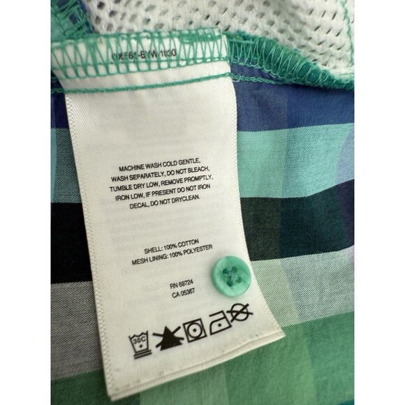 Columbia Super Bonehead PFG Dress MEDIUM Plaid Sleeveless 1/2 Button Down - Picture 14 of 16